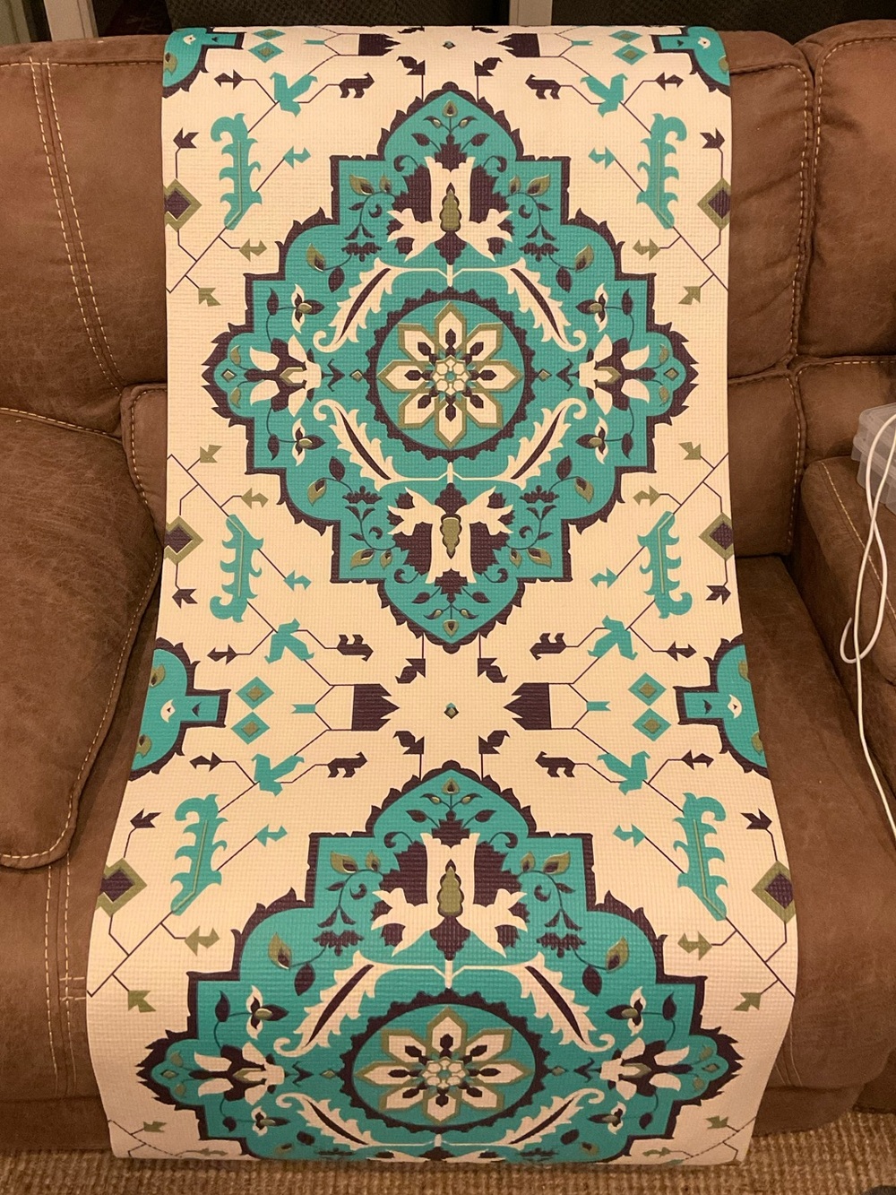 Turquoise and Purple Yoga Mat